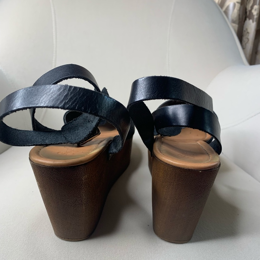 SEYCHELLES SUEDE LEATHER PLATFORM WEDGE ITALY 10 - Picture 3 of 4